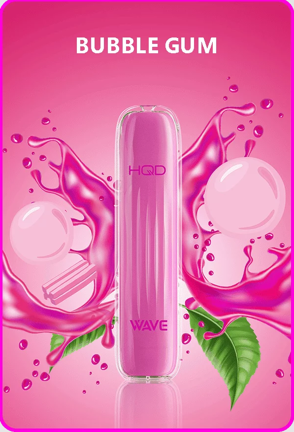 HQD Wave 600 - Einweg E-Shisha - Bubble Gum